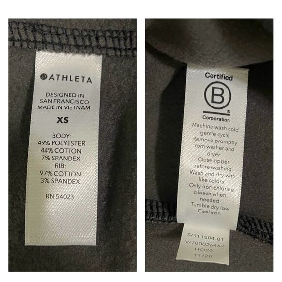 Athleta Triump Activewear Printed Camo Zip Up Hoodie Sweatshirt Size X Small New - Picture 10 of 16